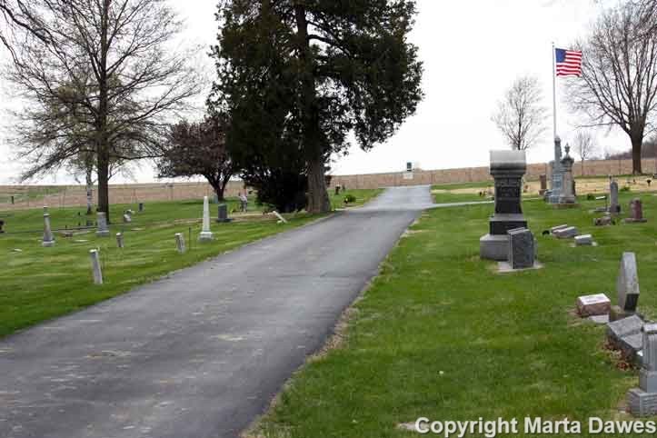 View toward the Back of the Cemetery