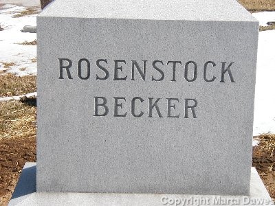 Rosenstock Becker Monument