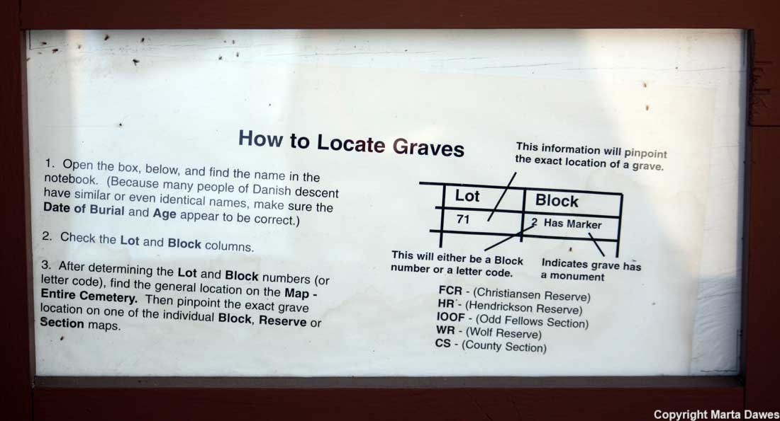 How to locate graves