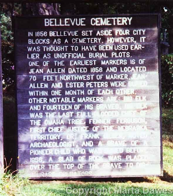 Bellevue Cemetery Entrance Marker
